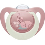 Nuk Силиконова залъгалка NUK First Choice - Night, 0-6 м, заек (10175392) - baby