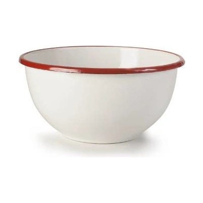 Ibili Smaltovaná miska červeno biela 14 cm