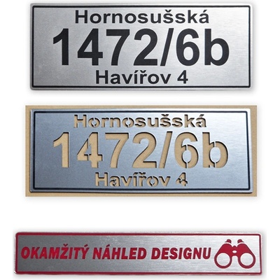 Domovní číslo popisné - orientační - malé – Zboží Mobilmania