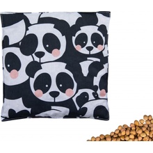 VFstyle nahrievací vankúšik s čerešňovými kôstkami 20x20 cm Panda