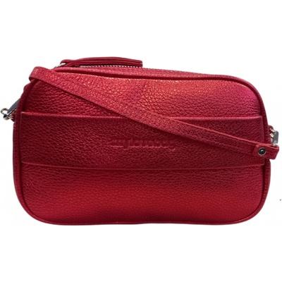 My Love bag kožená 3v1 metalíza červená
