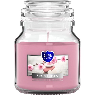 AURA Декоративна свещ с аромат aura spa garden и горене 28 часа (snd71-254)