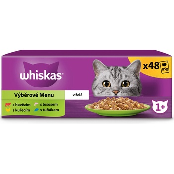 Whiskas výběrové menu v želé pro dospělé kočky 48 x 85 g