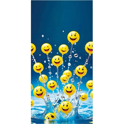 Witpol plážová osuška z mikrovlákna SMILE 100 x 180 cm vzorovaná