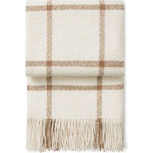 Elvang Tartan одеяло 130 x 190 см, цвят слонова кост (70013-I)