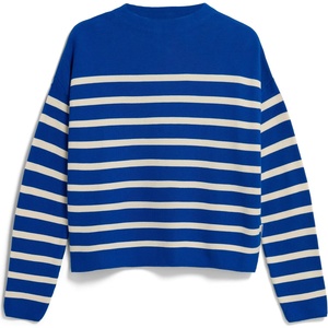 ARMEDANGELS Дамски пуловер ARMEDANGELS Women's Merinaa Stripes Knit Sweater Jumper - Dynamo Blue / Oatmilk - размер XS (117-3693-0211)