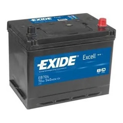 Exide Excell EB704 70Ah 540A right+ Asia (EB704)