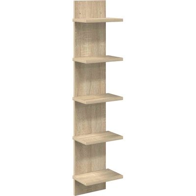vidaXL Стенен рафт Дъб сонома 22 x 15 x 100 см Инженерна дървесина (8012424)