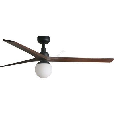 Faro Barcelona FARO 34276WT-11L - Стенен вентилатор KLIM L 1xE27/15W/230V орех/черен пр. 150см W (FA34276WT-11L)