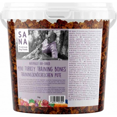 SANA Krůtí mini pamlsky kyblík 1000 g