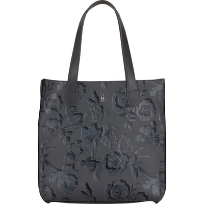 Wojewodzic Sivá kožená shopper kabelka s kvetinovým vzorom 31731/ASK23/LY44