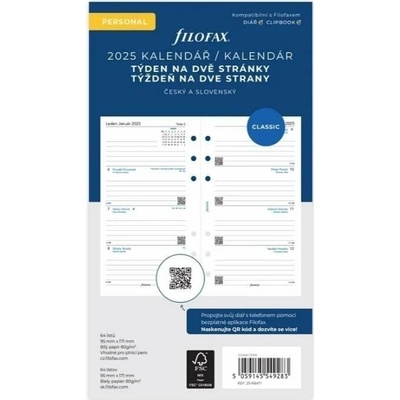 FILOFAX osobný deň/1 str linky ČJ+SJ 2025