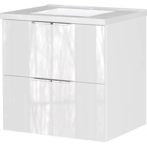 Germania Бял гланцов стенен шкаф за мивка 61x61 cm Celano - Germania (9084-84)