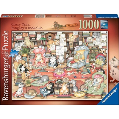 RAVENSBURGER Crazy Cats Bingleyho knižní klub 1000 dielov