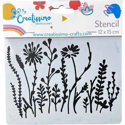 Creatissimo plastová šablona Květinová zahrada 12 x 15 cm – Zboží Dáma