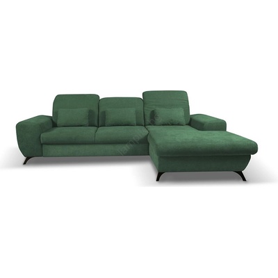 Laski Разтегателен ъглов тапициран диван alta с място за съхранение, l-образен, десен, зелен (lk0002)