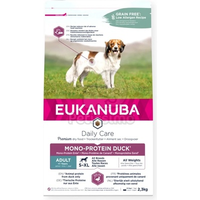 EUKANUBA Daily Care Mono-Protein суха храна за кучета - патешко 12 кг
