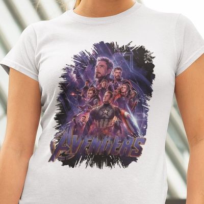 Tričko s potlačou Avengers biela