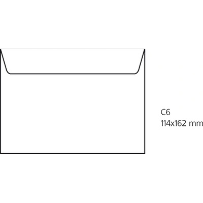 Плик бял C6 114х162 mm Стикер 100 бр (C6 114)