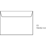  Плик бял C6 114х162 mm Стикер 100 бр (C6 114)