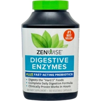 Zenwise Digestive Enzymes | Plus Fast Acting Probiotics [180 капсули]