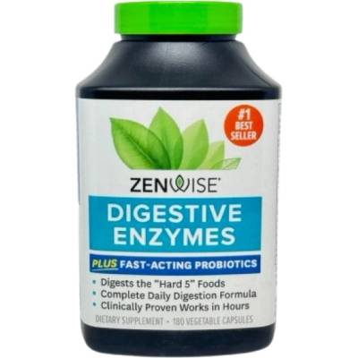 Zenwise Digestive Enzymes | Plus Fast Acting Probiotics [180 капсули]
