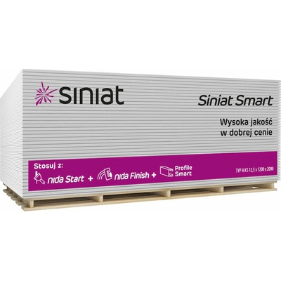 Sádrokartonová deska bílá Siniat Smart 12,5 mm 2,5 m2 – Zbozi.Blesk.cz