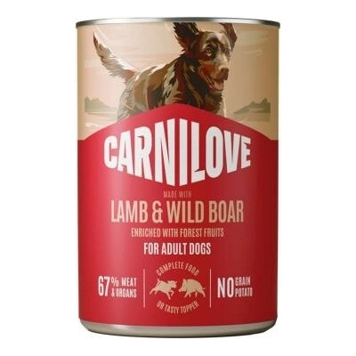 Carnilove Dog Can Paté made with Lamb & Wild Boar 6 x 400 g
