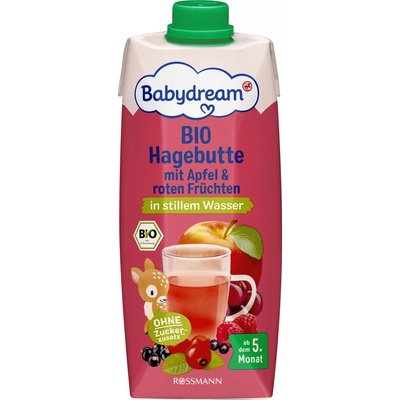 Babydream BIO ovocný nápoj šípek jablko a červené plody 500 ml – Zboží Dáma