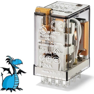 FINDER Relé 55.34.8.024.0040, 4P/7A, 24V AC 553480240040