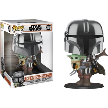 Funko Pop! Star Wars The Mandalorian Mandalorian with Baby Yoda 25 cm Super Sized