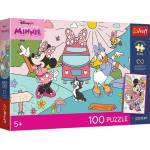 Trefl - Puzzle Disney Minnie: Pink Adventure + poster - 100 piese