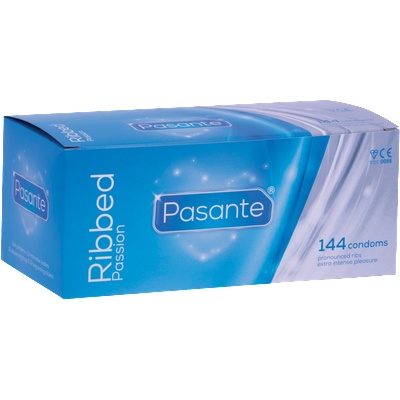 Pasante Ribbed condoms 144pcs