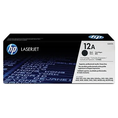 HP 12A Black LaserJet Toner Cartridge (Q2612A)