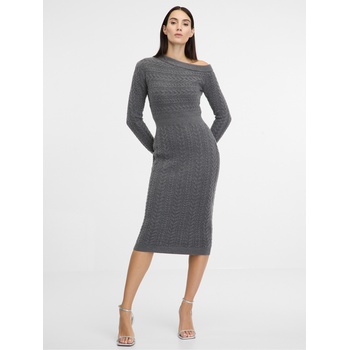 orsay Сива дамска миди рокля с ръкави Orsay | Siv | ЖЕНИ | XS