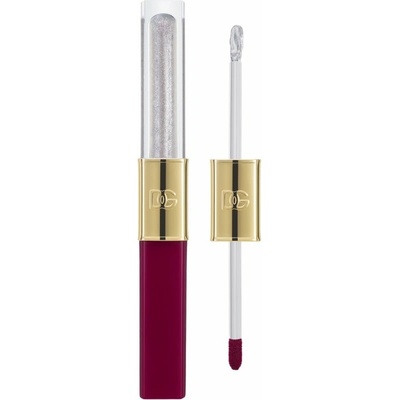 Dolce&Gabbana Make It Double! Lip Tint & Gloss Duo dlhotrvajúci rúž a lesk na pery 2 v 1 06 Grape Soda Berry & Silver Shimmer 2 x 2 ml
