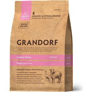 Grandorf Puppy Lamb & Turkey - Хипоалергенна храна за кученца с агнешко и пуешко месо (1 кг / 10 кг) - petvitaminhouse - 29,14 лв