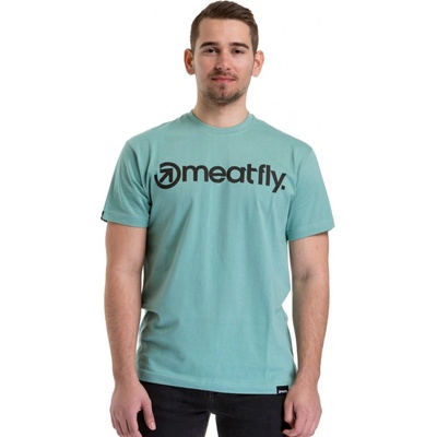 Meatfly Logo T shirt E Green Flash