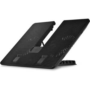 Deepcool Охладител за лаптоп DeepCool U-PAL, 15.6", 2 вентилатора, черен (DP-N214A5UPAL)