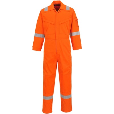 Portwest araflame silver af73 / Огнеупорен, антистатичен отразяващ гащеризон - оранжев uk 42/eu 58 (af73orr42)
