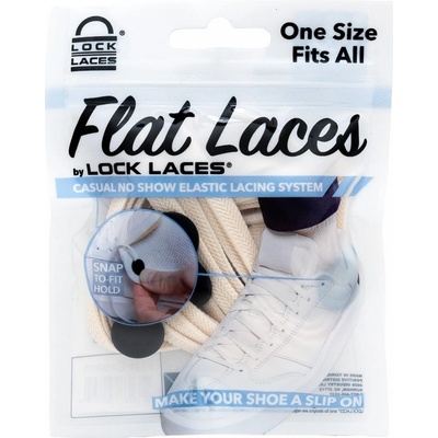 Lock Laces gumové FLAT krémové