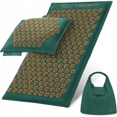 4FIZJO Akupresurní podložka ECO s polštářem 68 x 42 cm - zeleno-zlatá – Hledejceny.cz