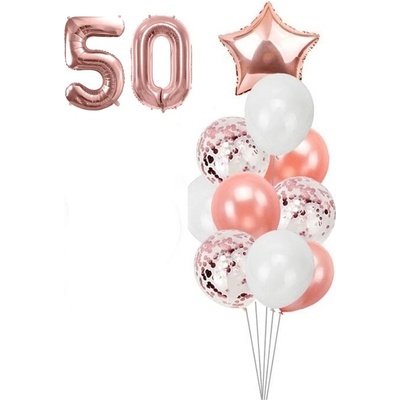 Balónkový set 50.narozeniny rosegold