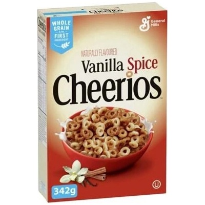Cheerios celozrnné cereálie s příchutí vanilky a skořice 342 g