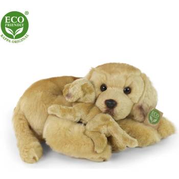 Rappa Плюшено Куче Лабрадор със сгушено бебе 27 см. - серия Еко приятели - Rappa (209602)