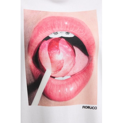 Fiorucci Памучна рокля Fiorucci Lollipop Mouth Print Maxi T-Dress (W02SPDTS108CJ01WH03)