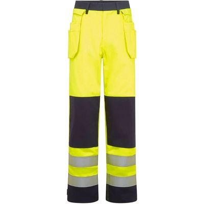Portwest hi-vis bizflame fr440 / Мъжки светлоотразителни панталони с огнеупорна талия - hv жълти l (fr440ynrl)