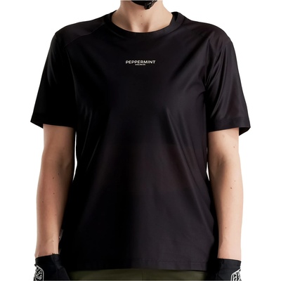 PEPPERMINT Дамска фланелка с къс ръкав за колоездене PEPPERMINT Women's Trail Short Sleeve Jersey Cycling jersey - Black (156-2718-0112)