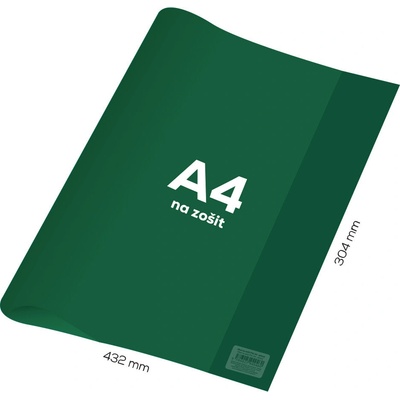 Junior Obal na sešit A4 PVC 432x304 mm průhledný zelený