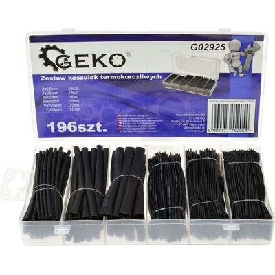 Geko G02925 Zmršťovacie bužírky 196ks
